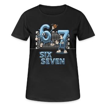 67 Six Six Y3K Handball - T-shirt respirant Femme - noir - Devant - AI Model Female 172 light (172cm)