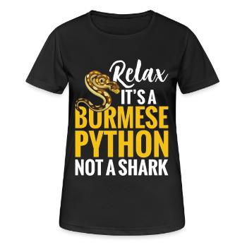 Schlangenbesitzer Terrarium-Reptiliengehege Burmesisch - Frauen T-Shirt atmungsaktiv - Schwarz - Vorne - AI Model Female 172 light (172cm)