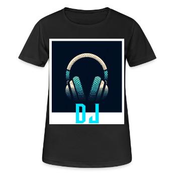 DJ - Frauen T-Shirt atmungsaktiv - Schwarz - Vorne - AI Model Female 172 light (172cm)