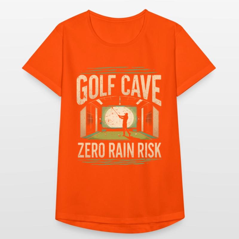 Golfsimulator Golf Cave Zero Rain Risk Frauen T-Shirt atmungsaktiv