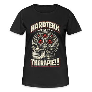 Hardtekk Tekke Ostdeutschland - Frauen T-Shirt atmungsaktiv - Schwarz - Vorne - AI Model Female 172 light (172cm)