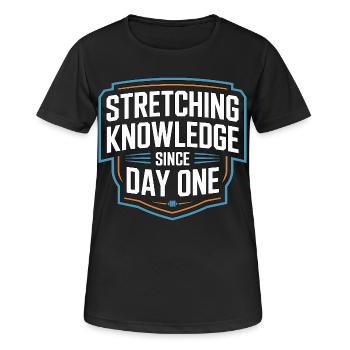 PT Educator Stretching Knowledge Movement Therapy - Frauen T-Shirt atmungsaktiv - Schwarz - Vorne - AI Model Female 172 light (172cm)