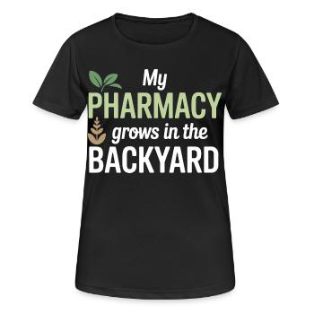 Certified Clinical Organic Pharmacology Apparel  - Women's Breathable T-Shirt - black - Front - AI Model Female 172 light (172cm)