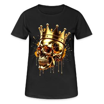 GOLDEN IMPERIAL SKULL - Women's Breathable T-Shirt - black - Front - AI Model Female 172 light (172cm)