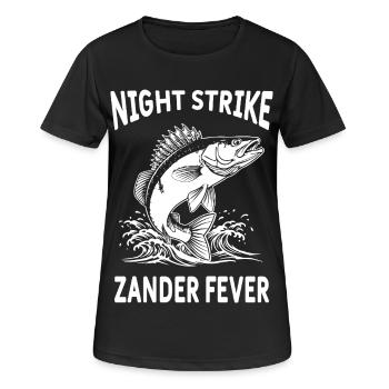 Pêche Rivière Sandre Night Strike - T-shirt respirant Femme - noir - Devant - AI Model Female 172 light (172cm)