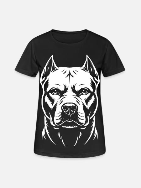 Pitbull Head - Women's Breathable T-Shirt - black
