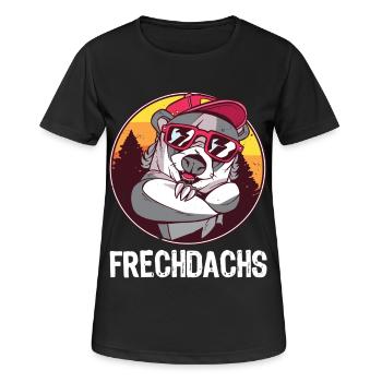 Frechdachs – Der freche Spitzbube - Frauen T-Shirt atmungsaktiv - Schwarz - Vorne - AI Model Female 172 light (172cm)