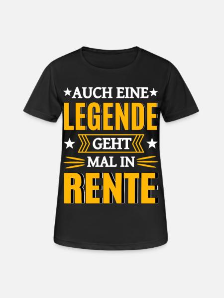 Legende In Rente - Frauen T-Shirt atmungsaktiv - Schwarz
