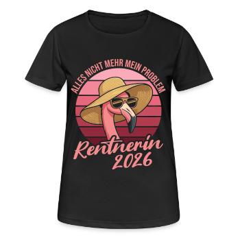 Flamant retraité 2026 Ce n’est pas mon problème - T-shirt respirant Femme - noir - Devant - AI Model Female 172 light (172cm)