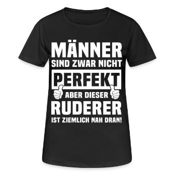 Rameur - T-shirt respirant Femme - noir - Devant - AI Model Female 172 light (172cm)