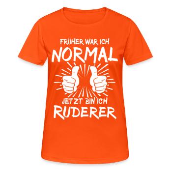 Rameur - T-shirt respirant Femme - orange néon - Devant - AI Model Female 172 dark (172cm)
