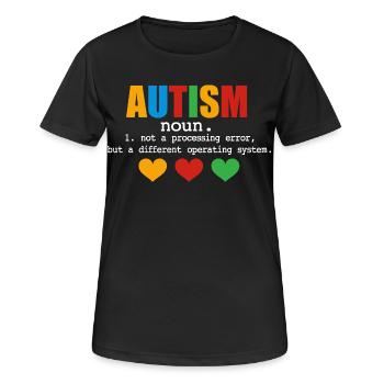 Définition de l’autisme - T-shirt respirant Femme - noir - Devant - AI Model Female 172 light (172cm)