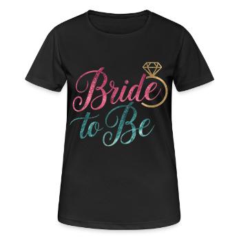 Bride to Be - Pustende T-skjorte for kvinner - svart - Foran - AI Model Female 172 light (172cm)
