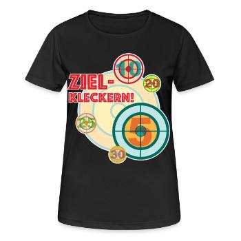 Déversement de cible - parce que quelque chose tourne toujours mal - T-shirt respirant Femme - noir - Devant - AI Model Female 172 light (172cm)