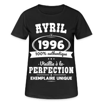 30th Anniversary - April 1996 Perfection - Women's Breathable T-Shirt - black - Front - AI Model Female 172 light (172cm)