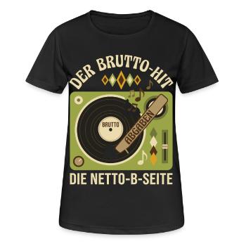 Der Brutto-Hit Die Netto-B-Seite - Frauen T-Shirt atmungsaktiv - Schwarz - Vorne - AI Model Female 172 light (172cm)