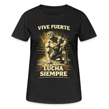 Lucha Libre Luchador Viva Fuerte Lucha Siempre - T-shirt respirant Femme - noir - Devant - AI Model Female 172 light (172cm)
