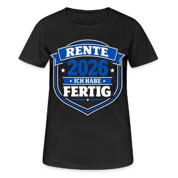 Cadeau d’adieu pour la pension 2026 J’ai terminé - T-shirt respirant Femme - noir - Devant - AI Model Female 172 light (172cm)