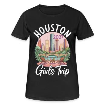Houston 2027 Girls Trip - Frauen T-Shirt atmungsaktiv - Schwarz - Vorne - AI Model Female 172 light (172cm)