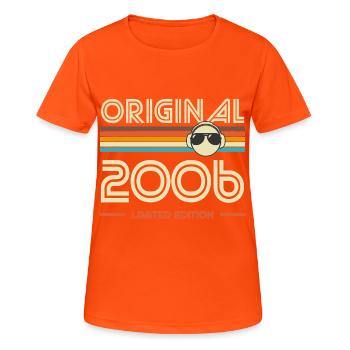 Original 2006 Édition Limitée - T-shirt respirant Femme - orange néon - Devant - AI Model Female 172 dark (172cm)
