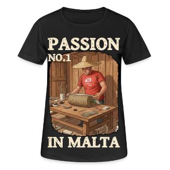 Malta Pyro Passion - Frauen T-Shirt atmungsaktiv - Schwarz - Vorne - AI Model Female 172 light (172cm)