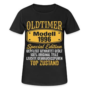 30th Birthday Classic Car Model 1996 - Women's Breathable T-Shirt - black - Front - AI Model Female 172 light (172cm)