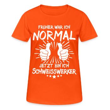 Welders - Women's Breathable T-Shirt - neon orange - Front - AI Model Female 172 dark (172cm)
