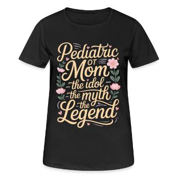 Maman ergothérapeute pédiatrique L’idole L’intervention précoce - T-shirt respirant Femme - noir - Devant - AI Model Female 172 light (172cm)