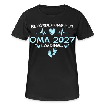 Cœur Grand-mère 2027 : Un design mignon pour les futures grand-mères - T-shirt respirant Femme - noir - Devant - AI Model Female 172 light (172cm)
