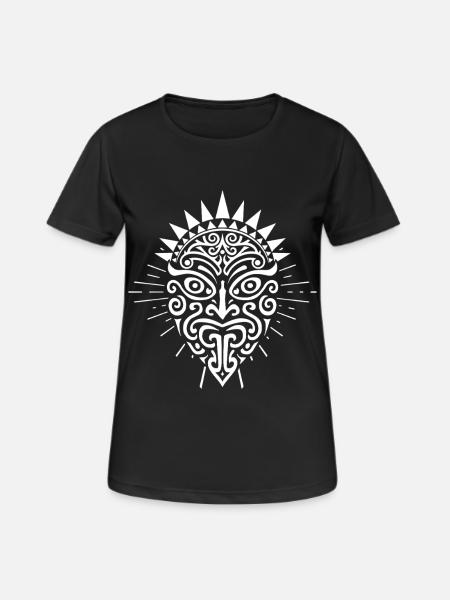 Fan de rugby kiwi de la Haka tribale néo-zélandaise haka maori - T-shirt respirant Femme - noir