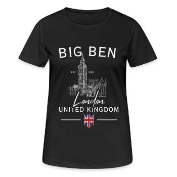 Big Ben London Skyline - Frauen T-Shirt atmungsaktiv - Schwarz - Vorne - AI Model Female 172 light (172cm)