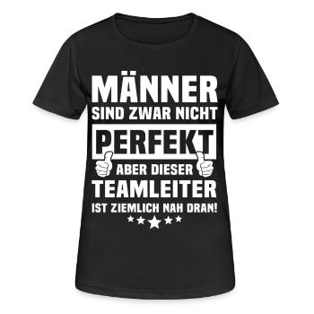 Team leader - Women's Breathable T-Shirt - black - Front - AI Model Female 172 light (172cm)