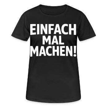 Fais-le simplement - T-shirt respirant Femme - noir - Devant - AI Model Female 172 light (172cm)
