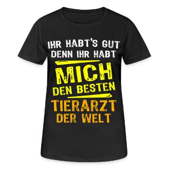 Vet Gift - Women's Breathable T-Shirt - black - Front - AI Model Female 172 light (172cm)