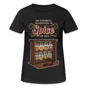 Spices Cooking Humor Spice of Life - Women's Breathable T-Shirt - black - Front - AI Model Female 172 light (172cm)