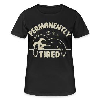 Fatigué de façon permanente - T-shirt respirant Femme - noir - Devant - AI Model Female 172 light (172cm)