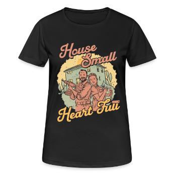 Tiny House Small Heart Full - Frauen T-Shirt atmungsaktiv - Schwarz - Vorne - AI Model Female 172 light (172cm)