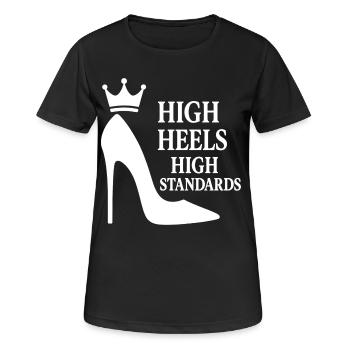 High Heels High Standards: Power Statement Queen - Women's Breathable T-Shirt - black - Front - AI Model Female 172 light (172cm)