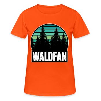 Éventail de forêt - T-shirt respirant Femme - orange néon - Devant - AI Model Female 172 dark (172cm)