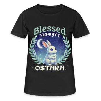 Ostara Joyeuses Pâques Printemps païen - T-shirt respirant Femme - noir - Devant - AI Model Female 172 light (172cm)