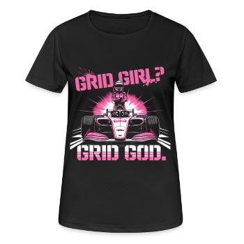 Autorennen Motorsport - Frauen T-Shirt atmungsaktiv - Schwarz - Vorne - AI Model Female 172 light (172cm)