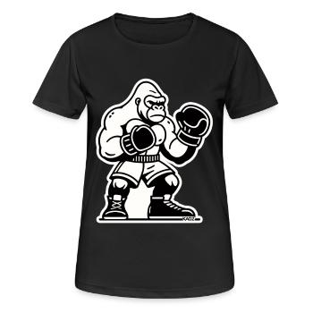 Gorilla Boxer Bold Outline - Women's Breathable T-Shirt - black - Front - AI Model Female 172 light (172cm)