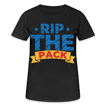 Pack d’extension de collectionneurs de cartes à collectionner Rip The Pack - T-shirt respirant Femme - noir - Devant - AI Model Female 172 light (172cm)