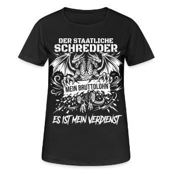 Der Staatliche Drachen Schredder - Frauen T-Shirt atmungsaktiv - Schwarz - Vorne - AI Model Female 172 light (172cm)