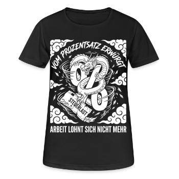 Vom Prozentsatz Erwürgt, Steuerlast - Frauen T-Shirt atmungsaktiv - Schwarz - Vorne - AI Model Female 172 light (172cm)