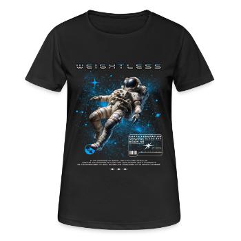 Schwerelos Astronaut Weltall - Frauen T-Shirt atmungsaktiv - Schwarz - Vorne - AI Model Female 172 light (172cm)