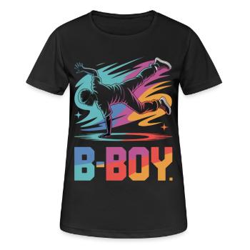 B-Boy Breakdance Streetstyle Breakdancer - Frauen T-Shirt atmungsaktiv - Schwarz - Vorne - AI Model Female 172 light (172cm)