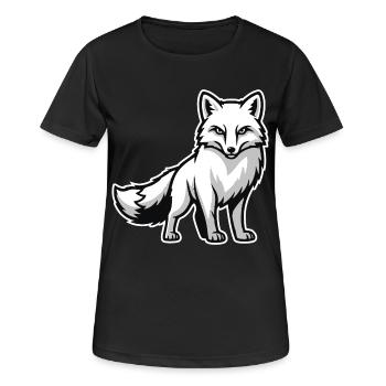 Arctic Fox Arctic White Animal Nature Logo - Women's Breathable T-Shirt - black - Front - AI Model Female 172 light (172cm)
