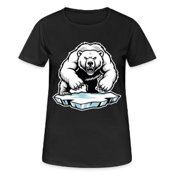 Ours Polaire Arctique Banquise Mascotte Bear - T-shirt respirant Femme - noir - Devant - AI Model Female 172 light (172cm)