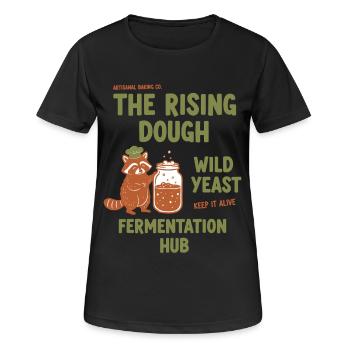 Pain au levain pâtissier Baking Levure sauvage - T-shirt respirant Femme - noir - Devant - AI Model Female 172 light (172cm)